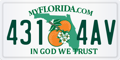 FL license plate 4314AV
