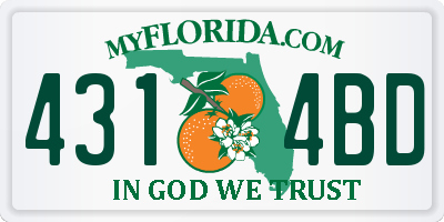 FL license plate 4314BD