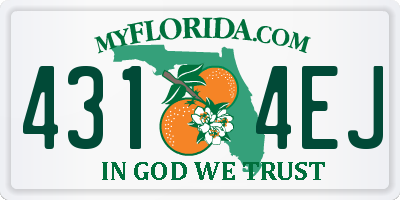 FL license plate 4314EJ
