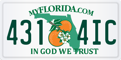 FL license plate 4314IC
