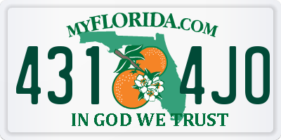 FL license plate 4314JO