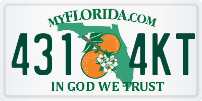 FL license plate 4314KT
