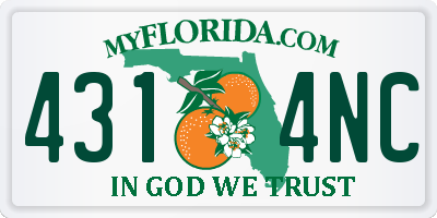 FL license plate 4314NC