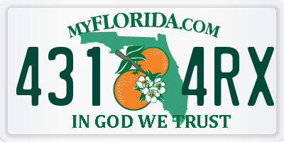 FL license plate 4314RX