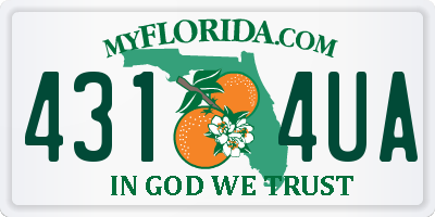 FL license plate 4314UA