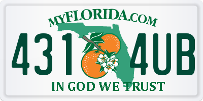 FL license plate 4314UB
