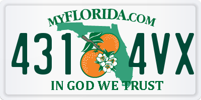 FL license plate 4314VX