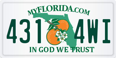 FL license plate 4314WI