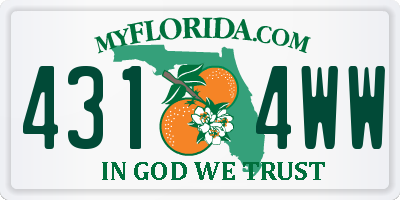 FL license plate 4314WW