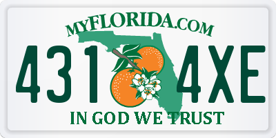FL license plate 4314XE
