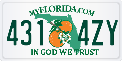 FL license plate 4314ZY