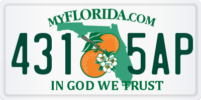 FL license plate 4315AP
