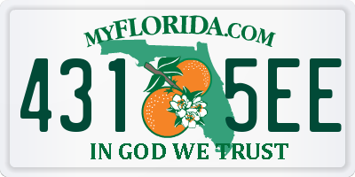 FL license plate 4315EE