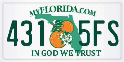 FL license plate 4315FS