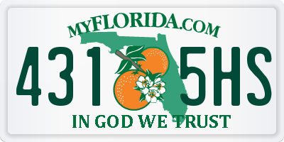 FL license plate 4315HS