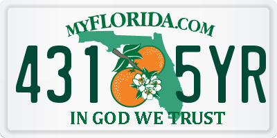 FL license plate 4315YR