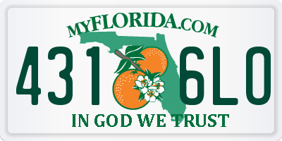 FL license plate 4316LO