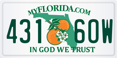 FL license plate 4316OW