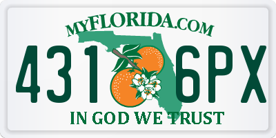 FL license plate 4316PX