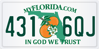 FL license plate 4316QJ