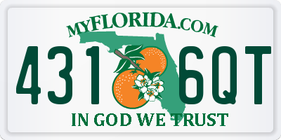 FL license plate 4316QT