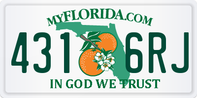 FL license plate 4316RJ