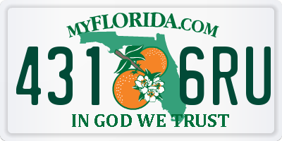 FL license plate 4316RU