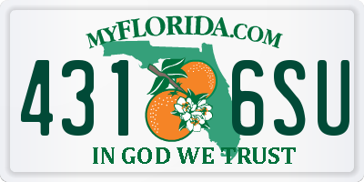 FL license plate 4316SU
