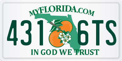 FL license plate 4316TS