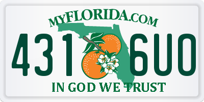FL license plate 4316UO