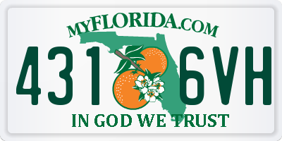 FL license plate 4316VH