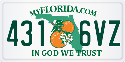 FL license plate 4316VZ