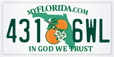 FL license plate 4316WL