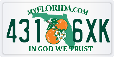 FL license plate 4316XK
