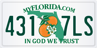 FL license plate 4317LS