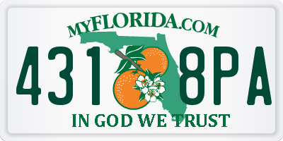 FL license plate 4318PA
