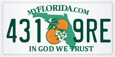 FL license plate 4319RE