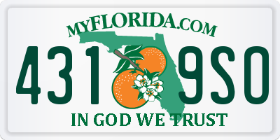 FL license plate 4319SO