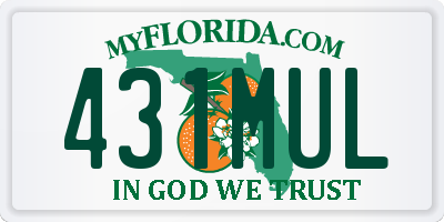 FL license plate 431MUL