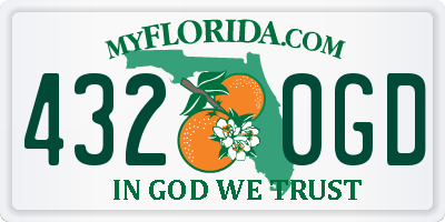 FL license plate 4320GD