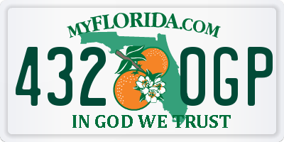 FL license plate 4320GP