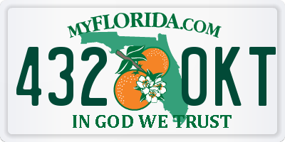 FL license plate 4320KT