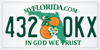 FL license plate 4320KX