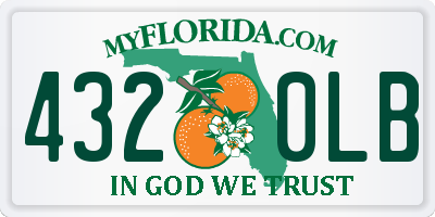 FL license plate 4320LB
