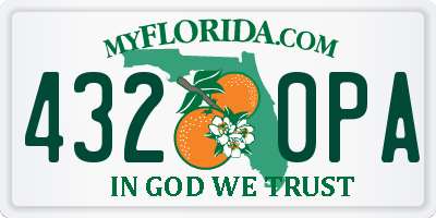 FL license plate 4320PA