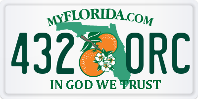 FL license plate 4320RC