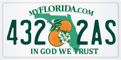 FL license plate 4322AS