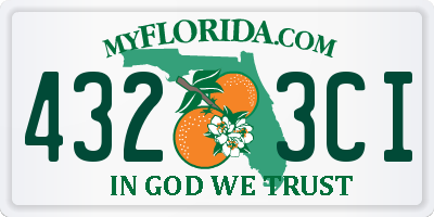FL license plate 4323CI