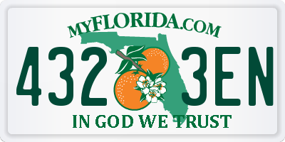 FL license plate 4323EN