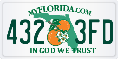 FL license plate 4323FD